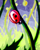 Screenshot №1 pro téma Ladybug Painting 128x160