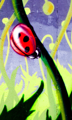 Обои Ladybug Painting 240x400