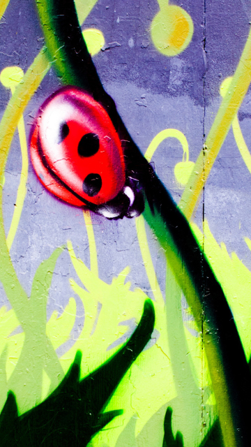 Das Ladybug Painting Wallpaper 360x640