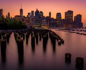 Das New York City Downtown Wallpaper 176x144