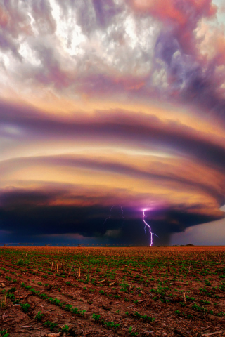 Fondo de pantalla United States Nebraska Storm 320x480