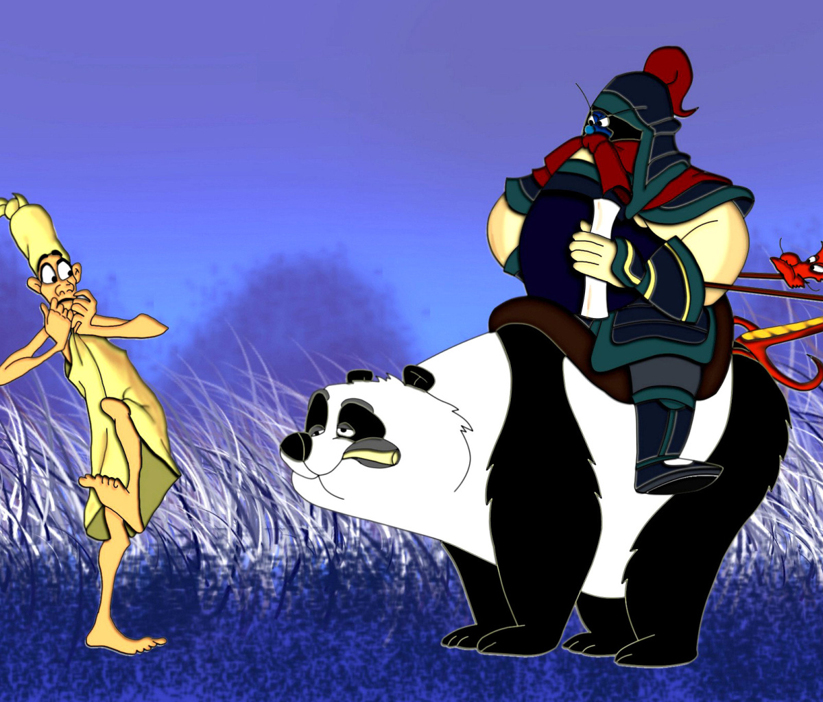 Das Mulan Cartoon Wallpaper 1200x1024