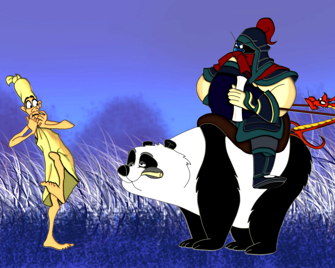 Обои Mulan Cartoon 1280x1024
