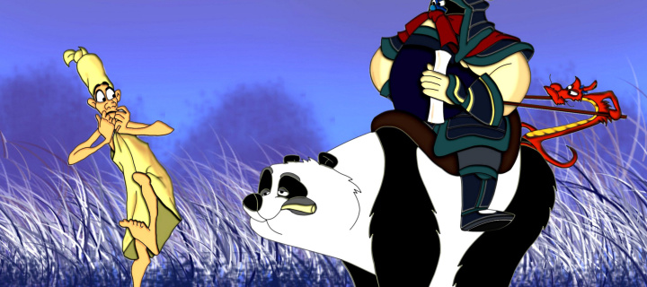 Das Mulan Cartoon Wallpaper 720x320