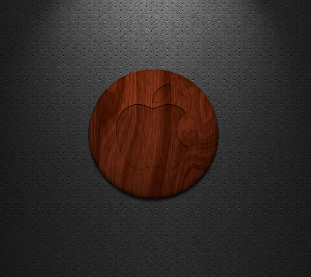 Обои Wooden Apple Logo 1080x960