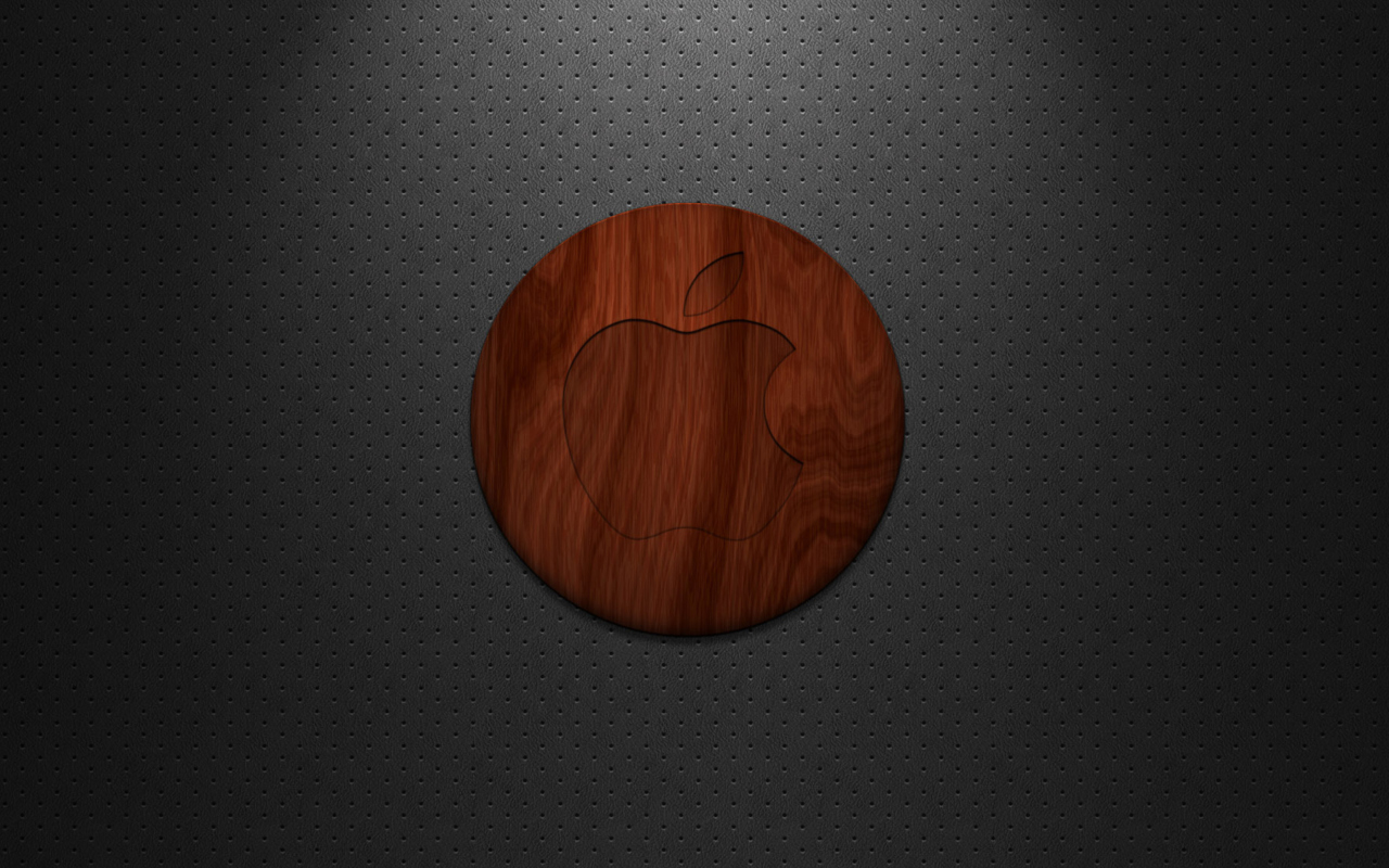 Screenshot №1 pro téma Wooden Apple Logo 1280x800
