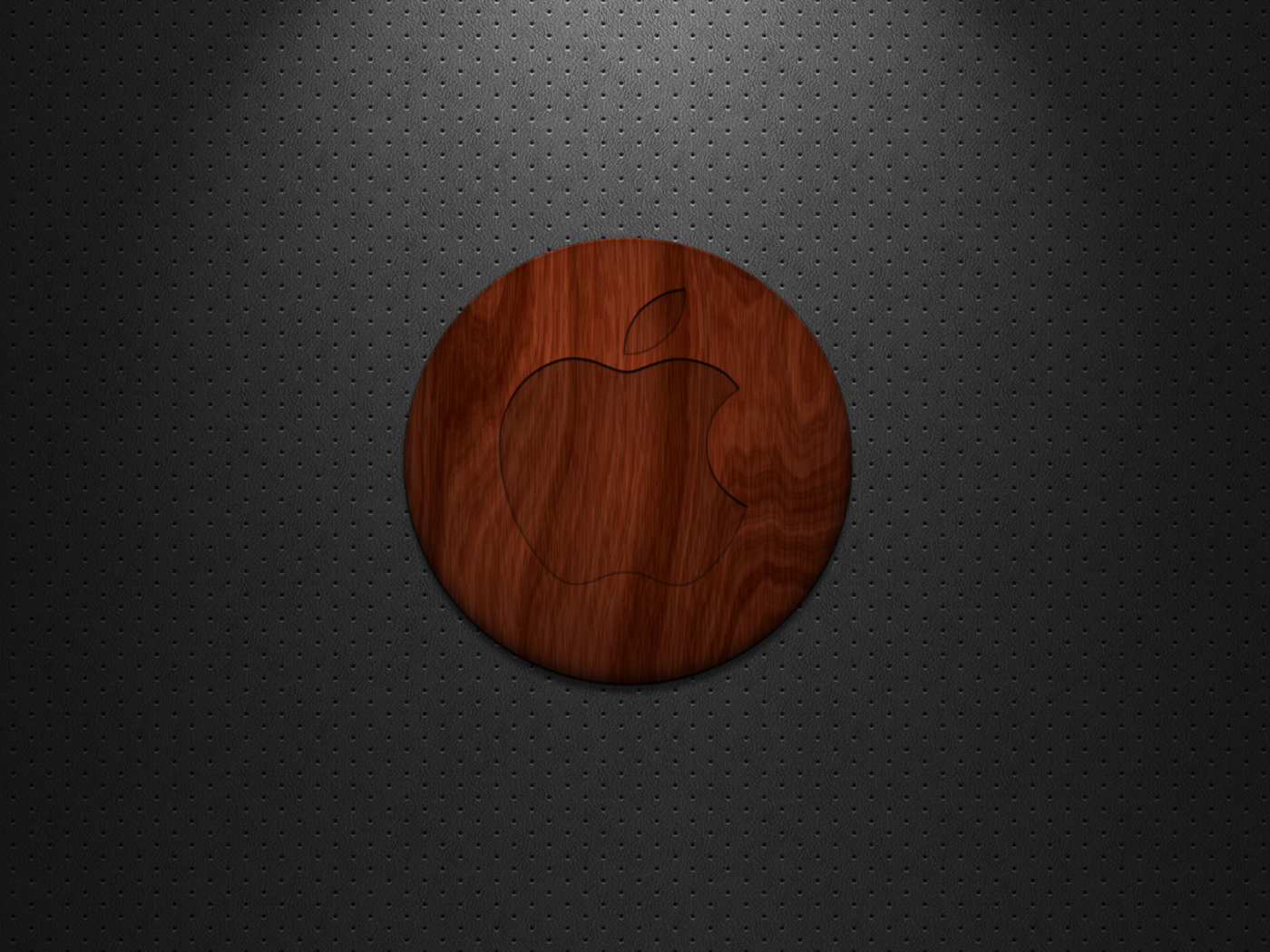 Fondo de pantalla Wooden Apple Logo 1400x1050