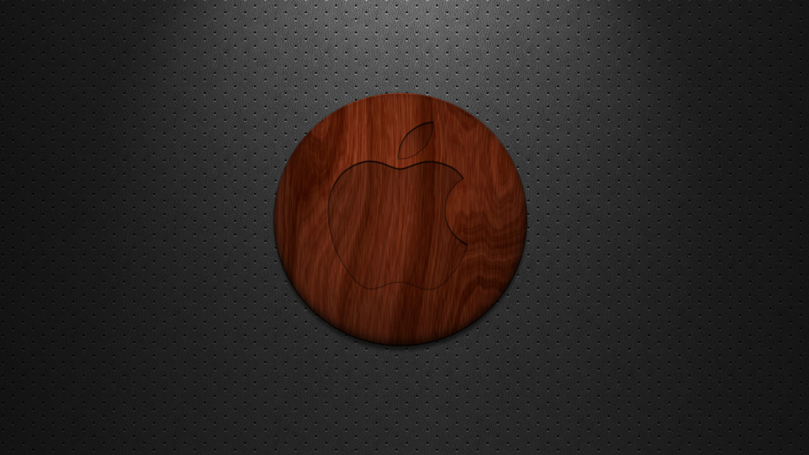 Fondo de pantalla Wooden Apple Logo 1600x900