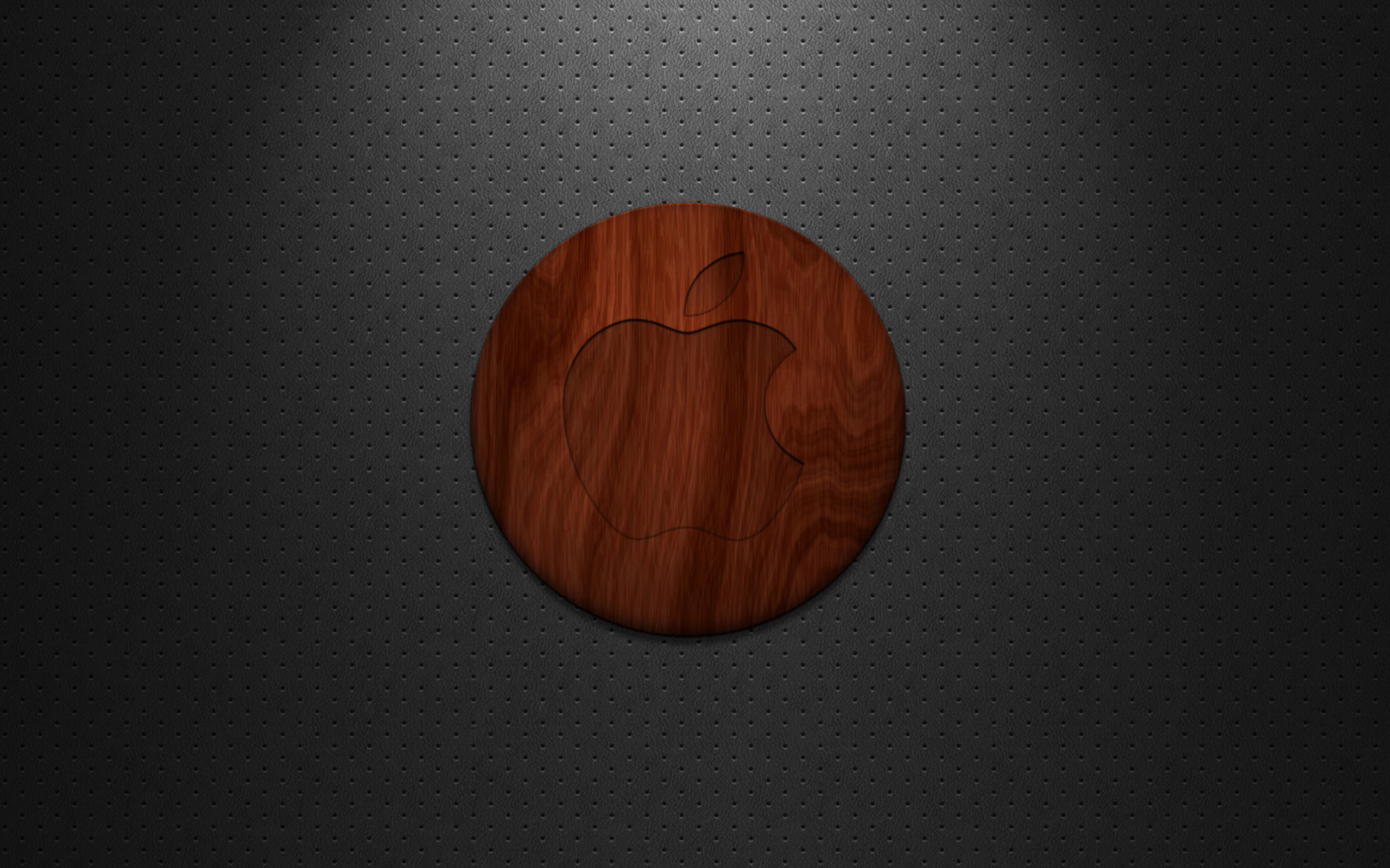 Обои Wooden Apple Logo 2560x1600