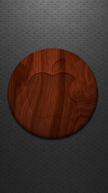 Das Wooden Apple Logo Wallpaper 360x640