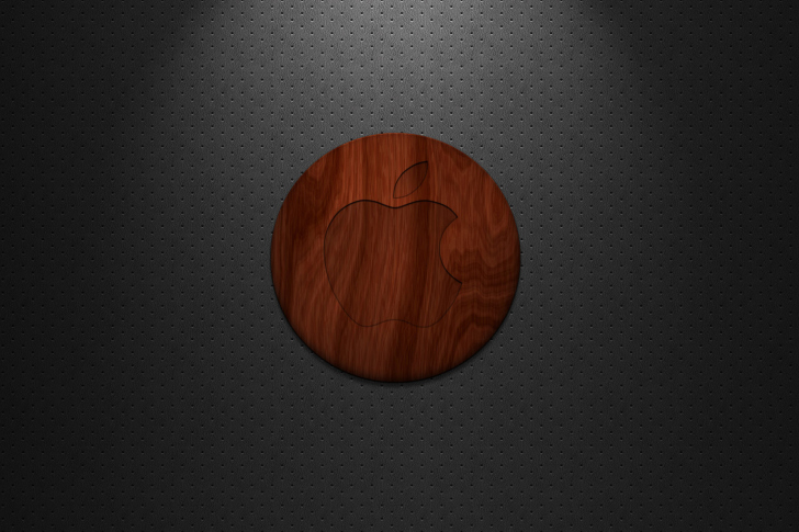 Fondo de pantalla Wooden Apple Logo