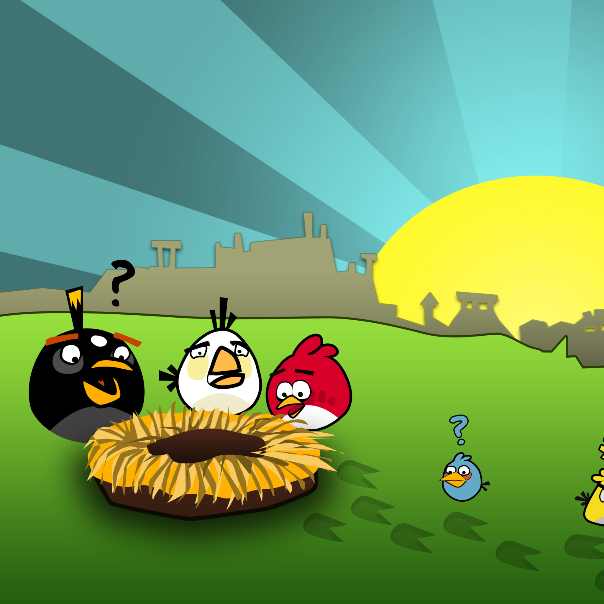 Fondo de pantalla Angry Birds Game 2048x2048