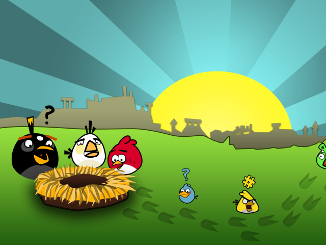 Angry Birds Game wallpaper 640x480