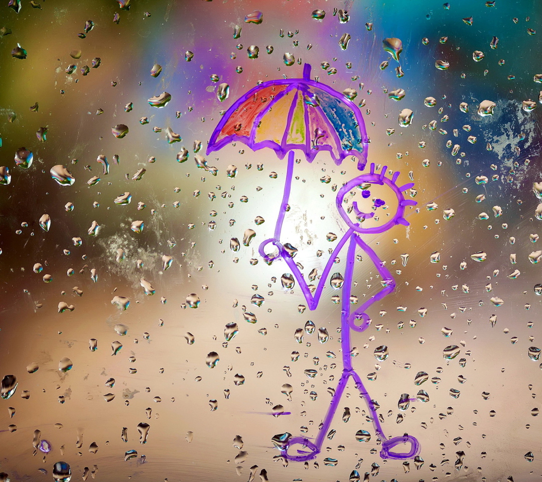 Das Happy Rain Wallpaper 1080x960