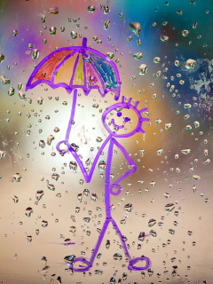 Fondo de pantalla Happy Rain 240x320