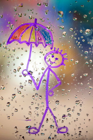 Screenshot №1 pro téma Happy Rain 320x480