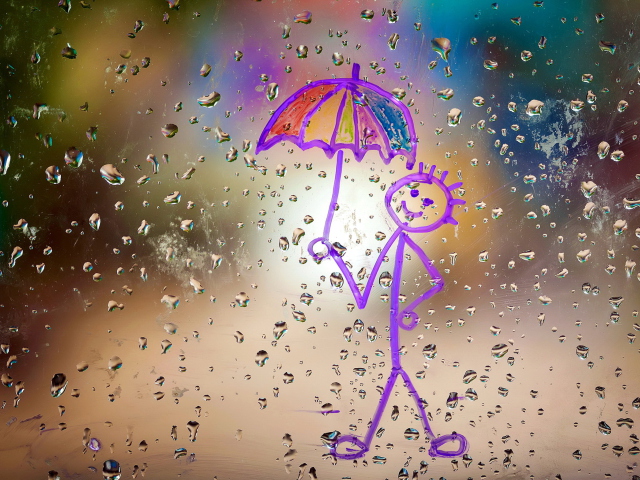 Das Happy Rain Wallpaper 640x480