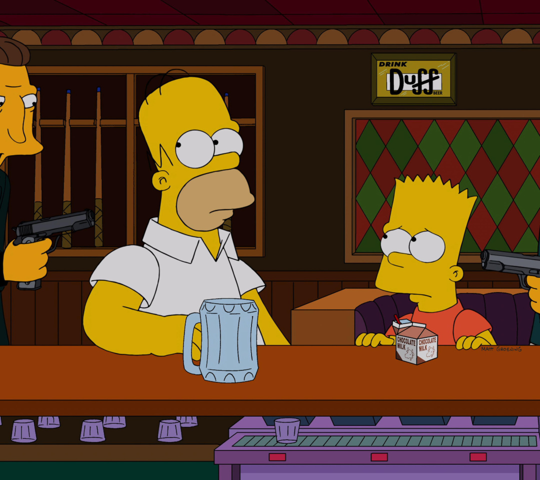 The Simpsons in Bar wallpaper 1080x960