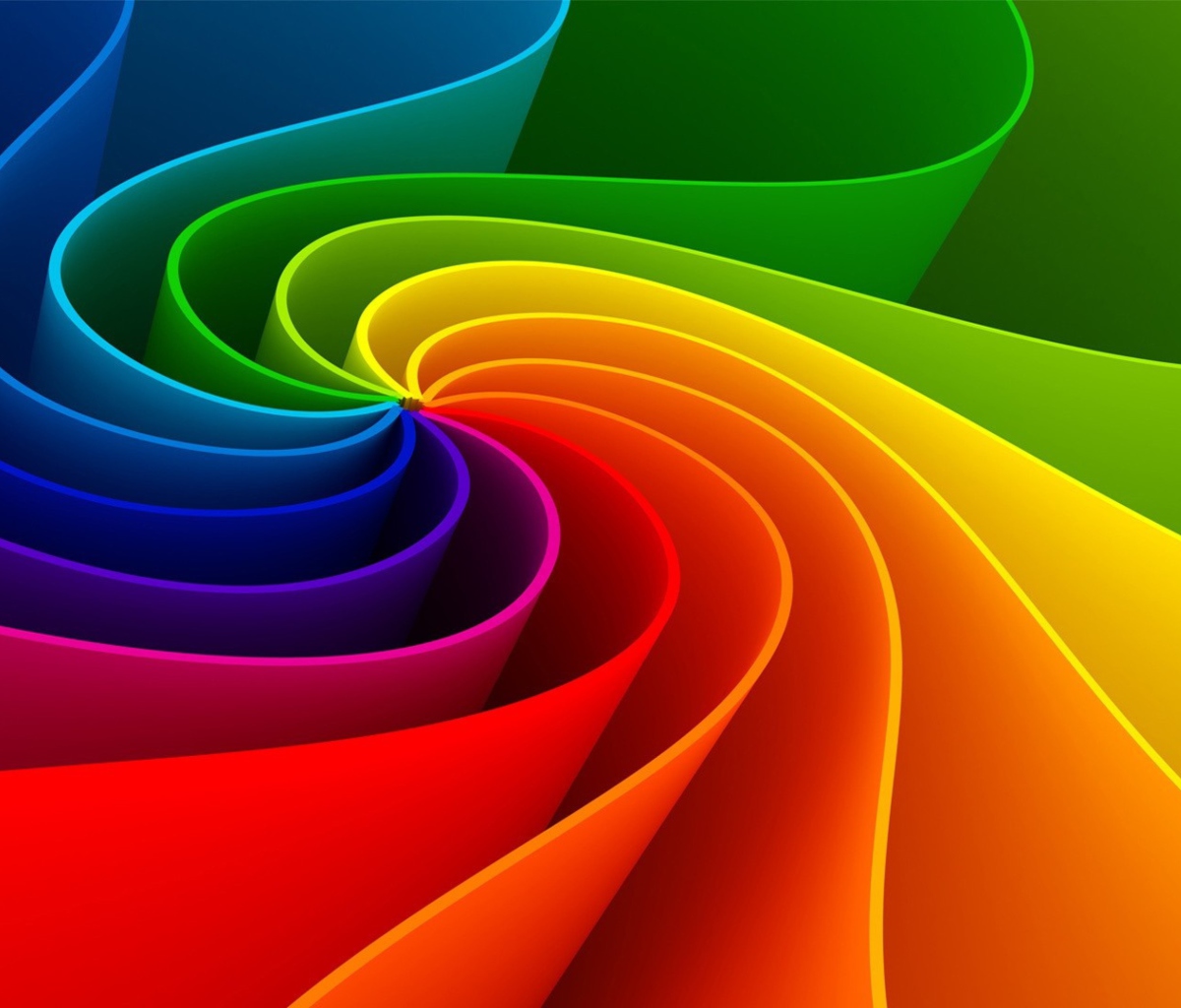 Screenshot №1 pro téma Swirling Rainbow 1200x1024