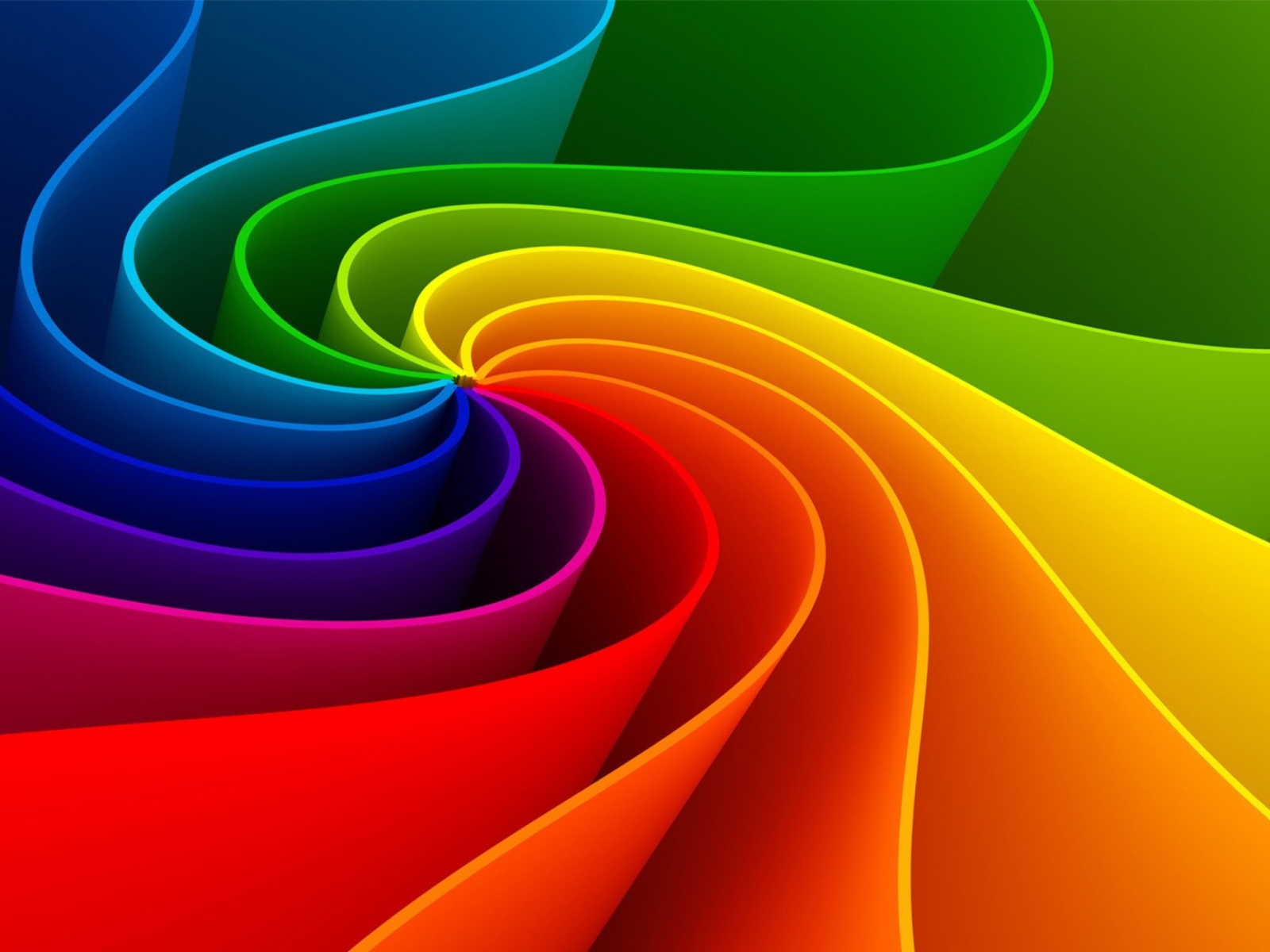 Das Swirling Rainbow Wallpaper 1600x1200