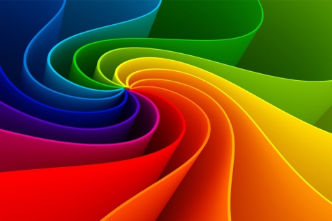 Das Swirling Rainbow Wallpaper 480x320