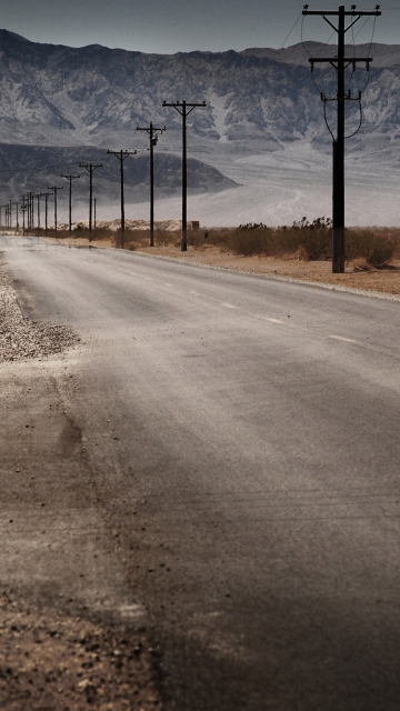 Desert Road And Mountains wallpaper 360x640
