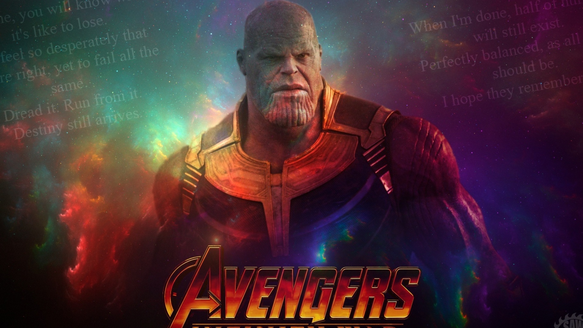 Das Avengers Infinity War Thanos Wallpaper 1920x1080