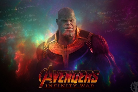 Обои Avengers Infinity War Thanos 480x320