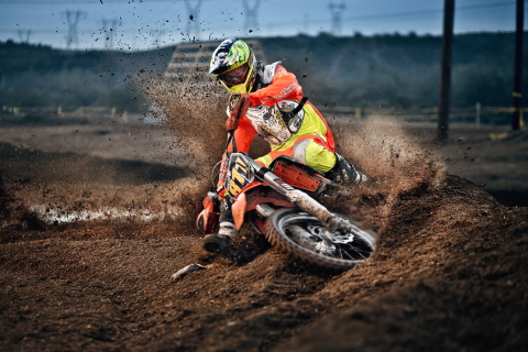 Fondo de pantalla Moto Race 480x320