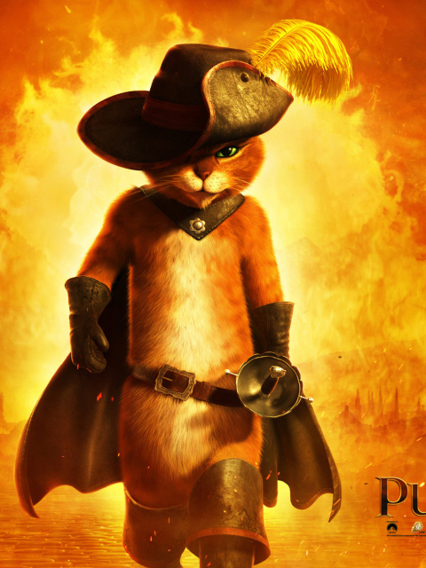 Puss In Boots wallpaper 480x640