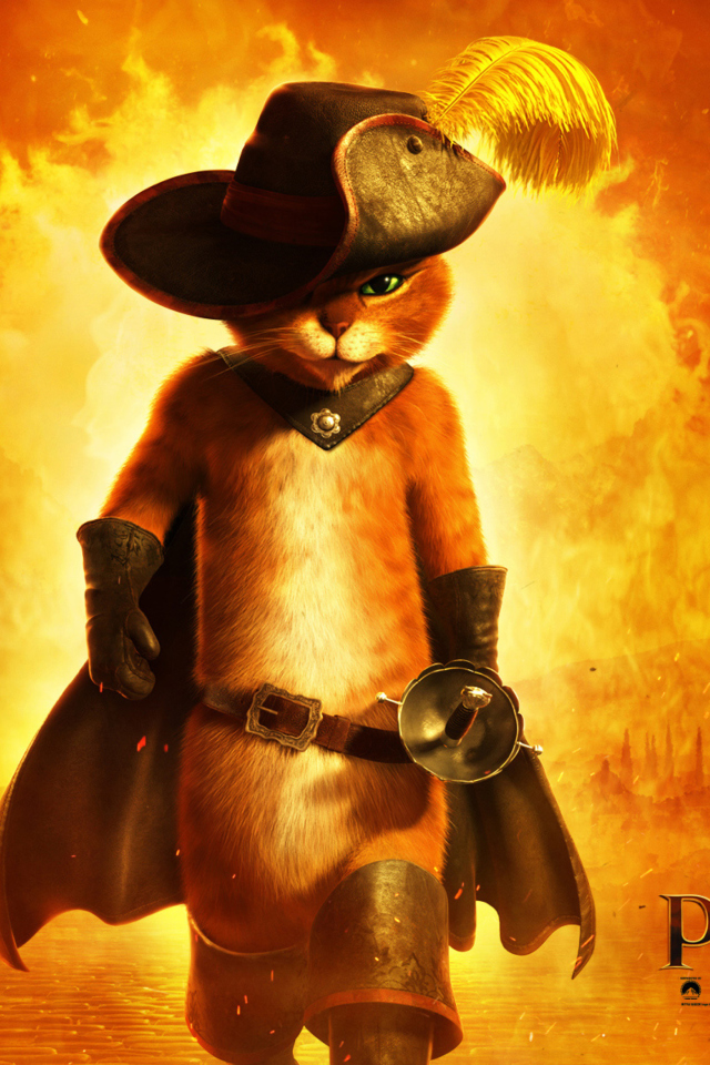 Puss In Boots wallpaper 640x960