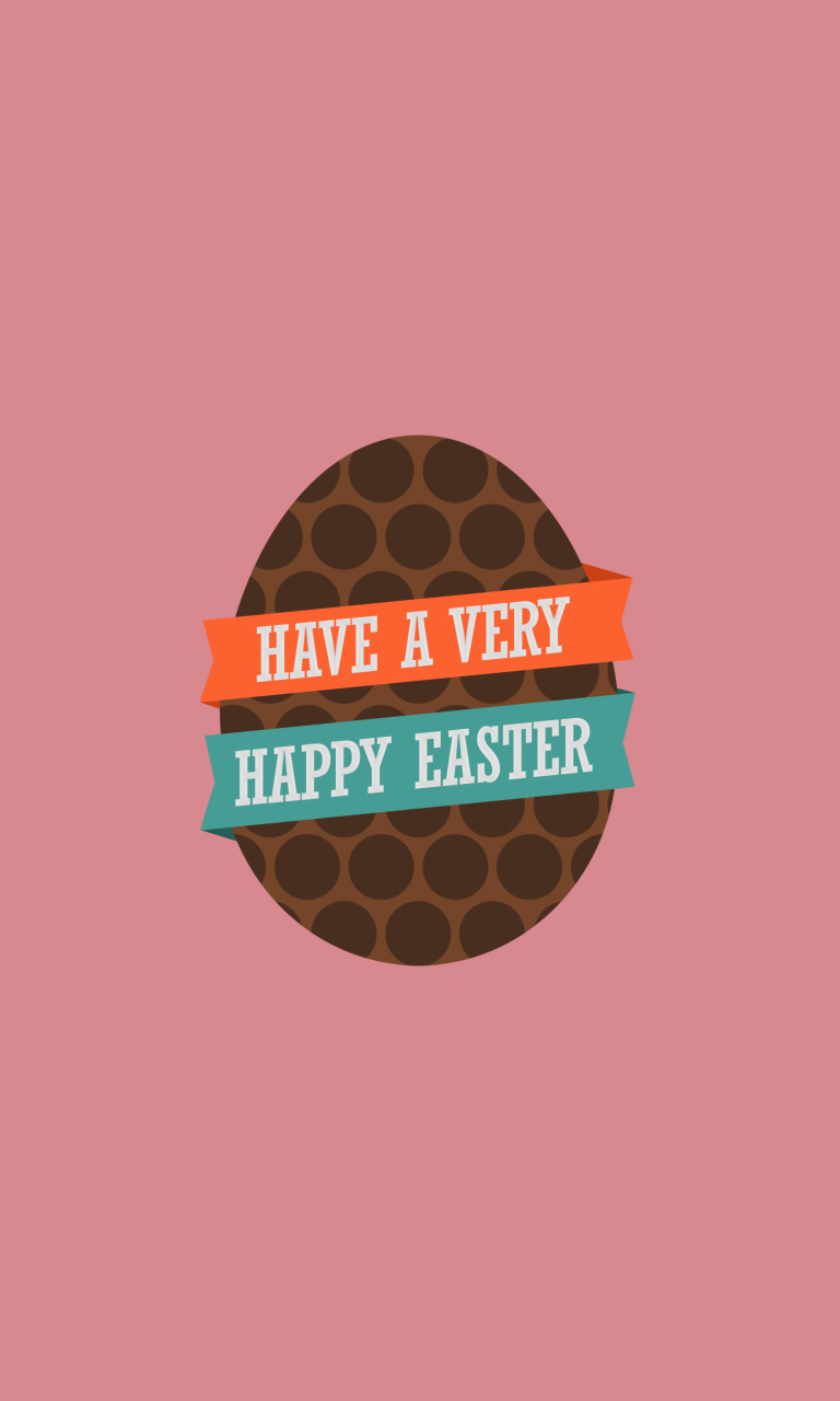 Das Very Happy Easter Egg Wallpaper 768x1280