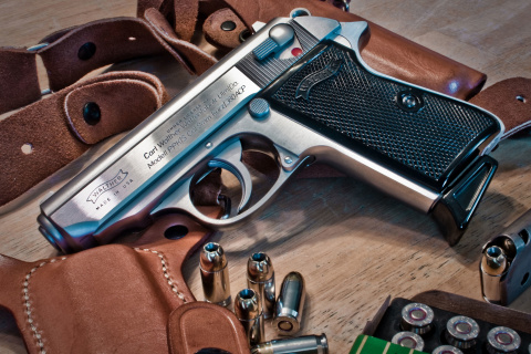 Walther Pistol 9mm wallpaper 480x320