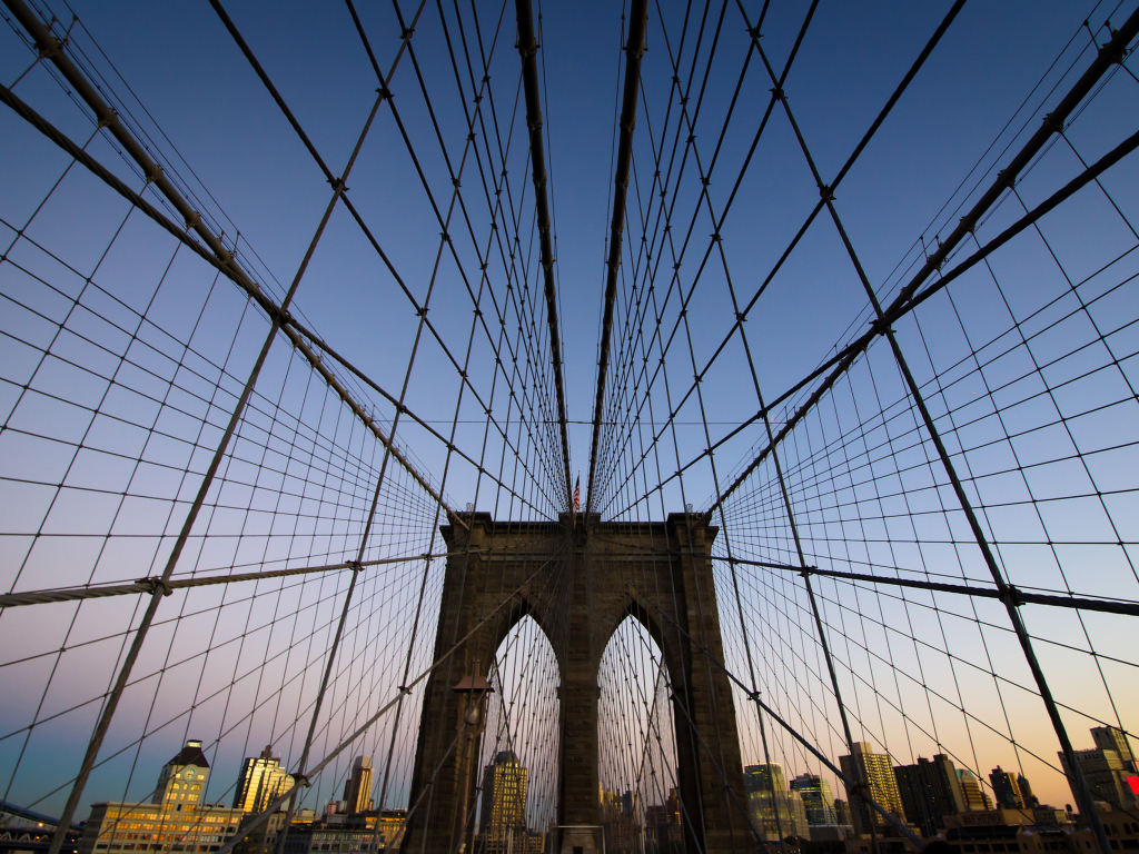 Das New York, Brooklyn Bridge Wallpaper 1024x768