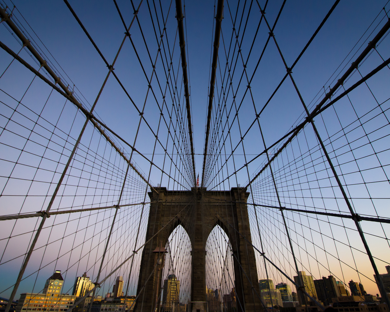 New York, Brooklyn Bridge wallpaper 1280x1024