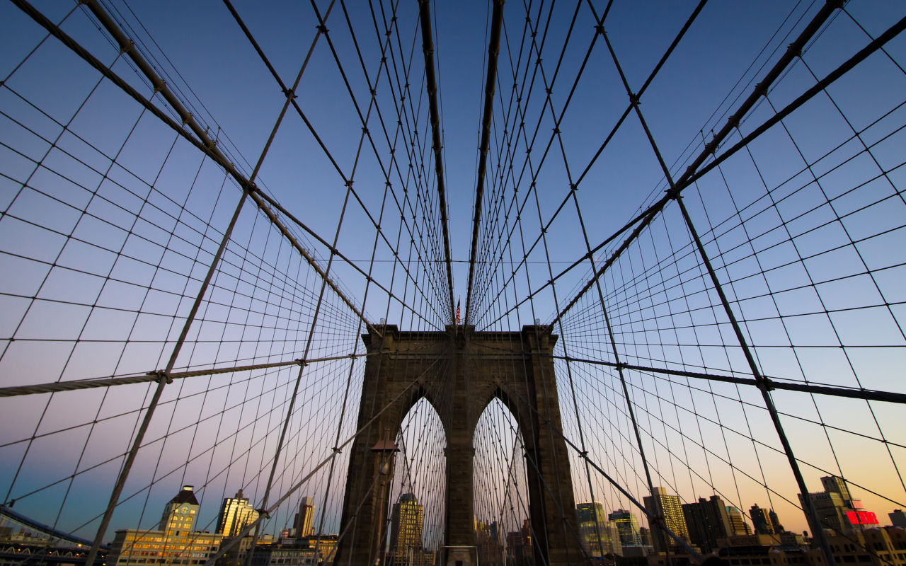 New York, Brooklyn Bridge wallpaper 1280x800