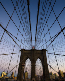 Sfondi New York, Brooklyn Bridge 128x160