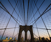 Screenshot №1 pro téma New York, Brooklyn Bridge 176x144