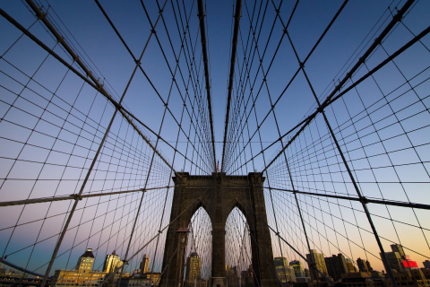 New York, Brooklyn Bridge wallpaper 480x320