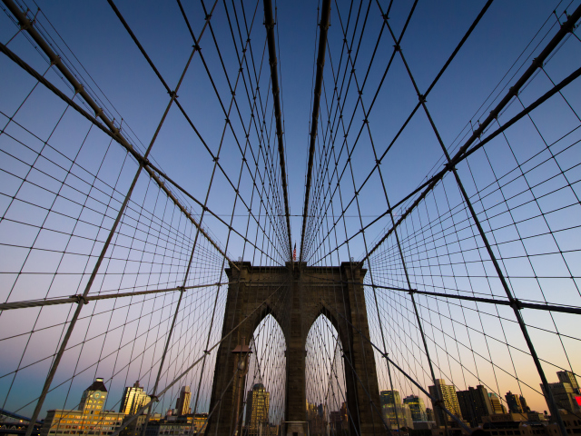 Das New York, Brooklyn Bridge Wallpaper 640x480