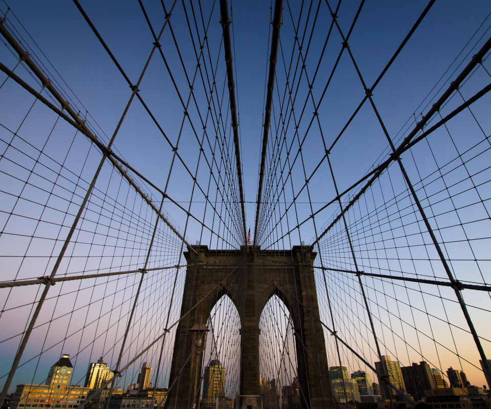 New York, Brooklyn Bridge wallpaper 960x800