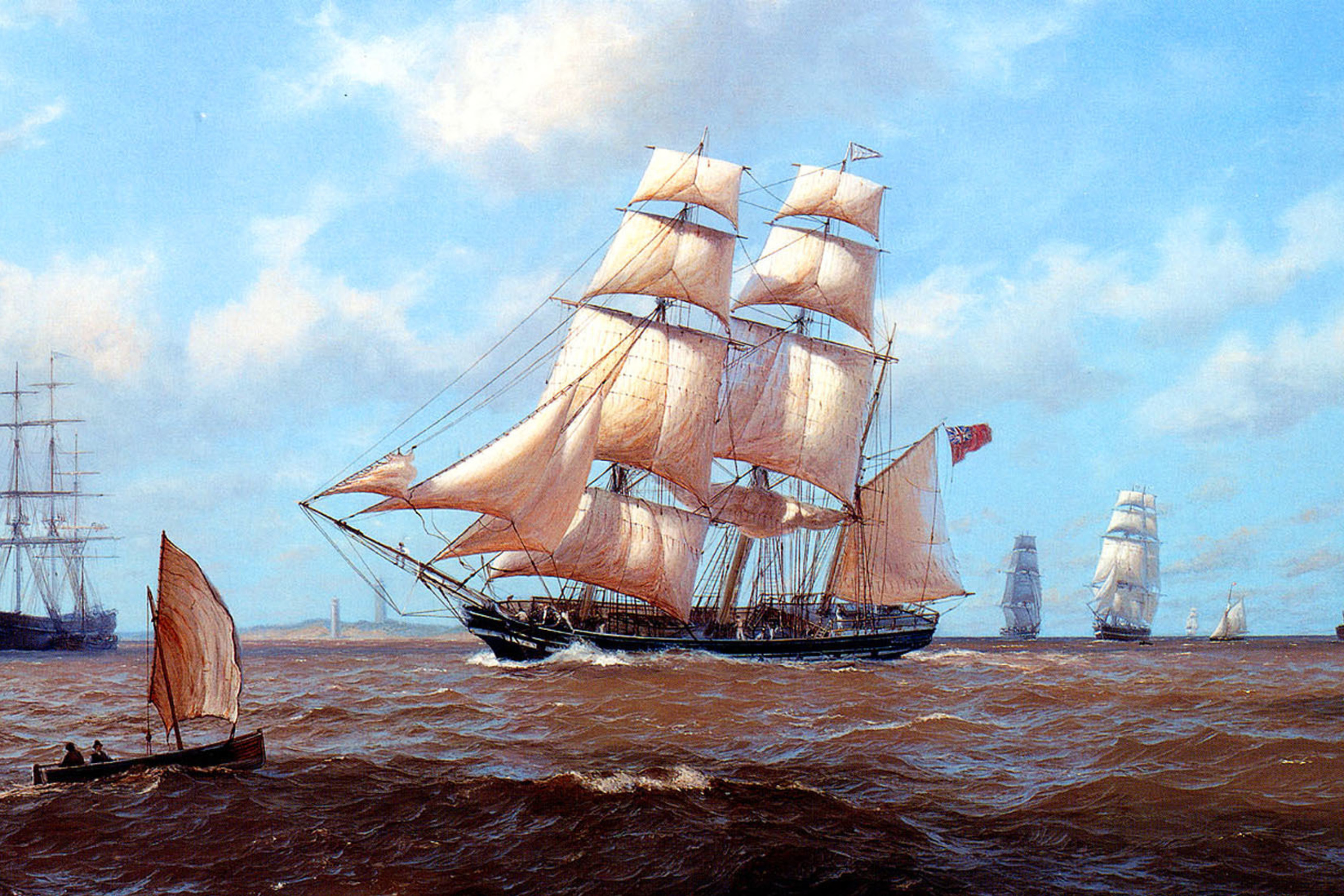Das John Steven Dews Marine Painting Wallpaper 2880x1920