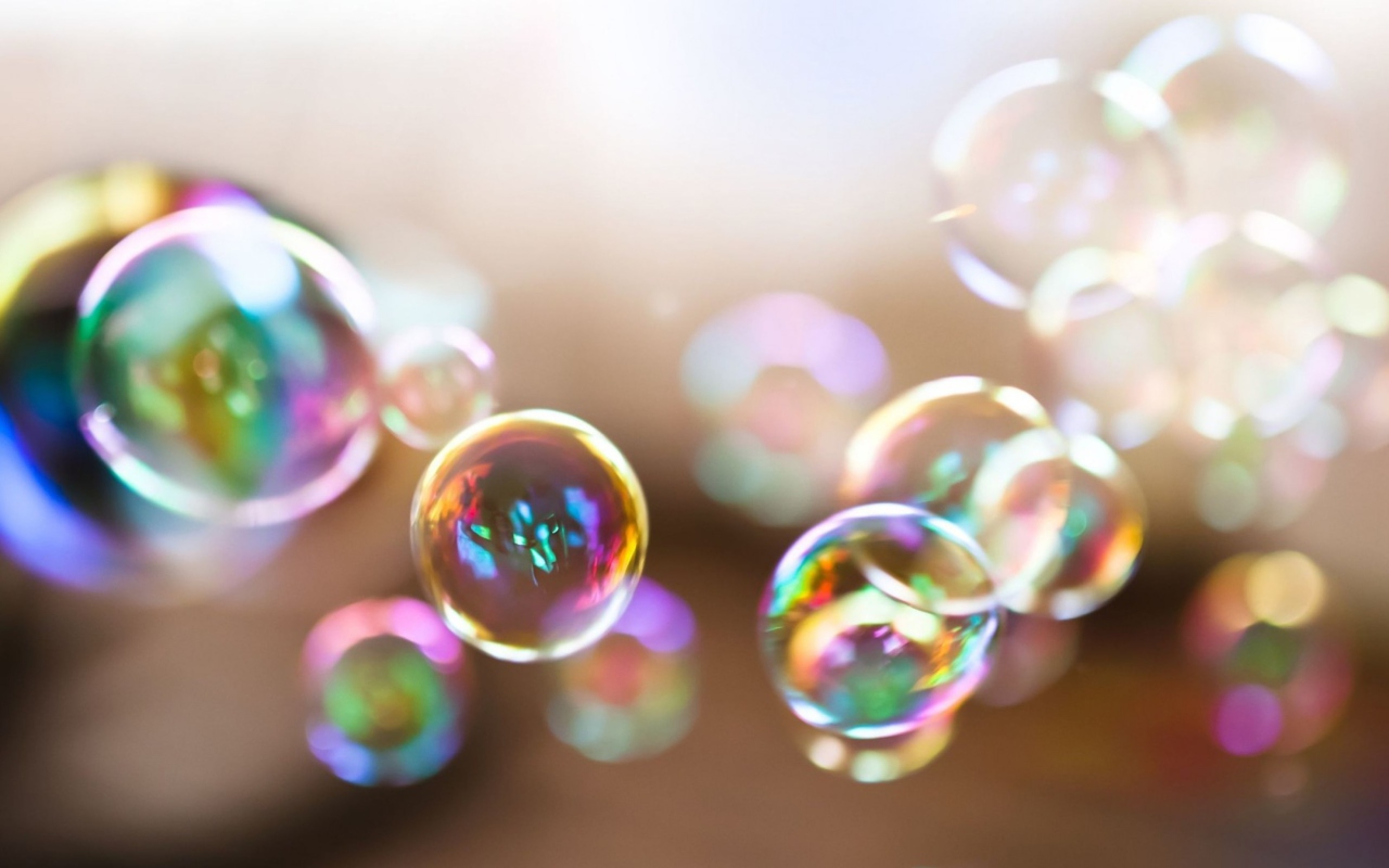 Das Colorful Bubbles Wallpaper 1280x800