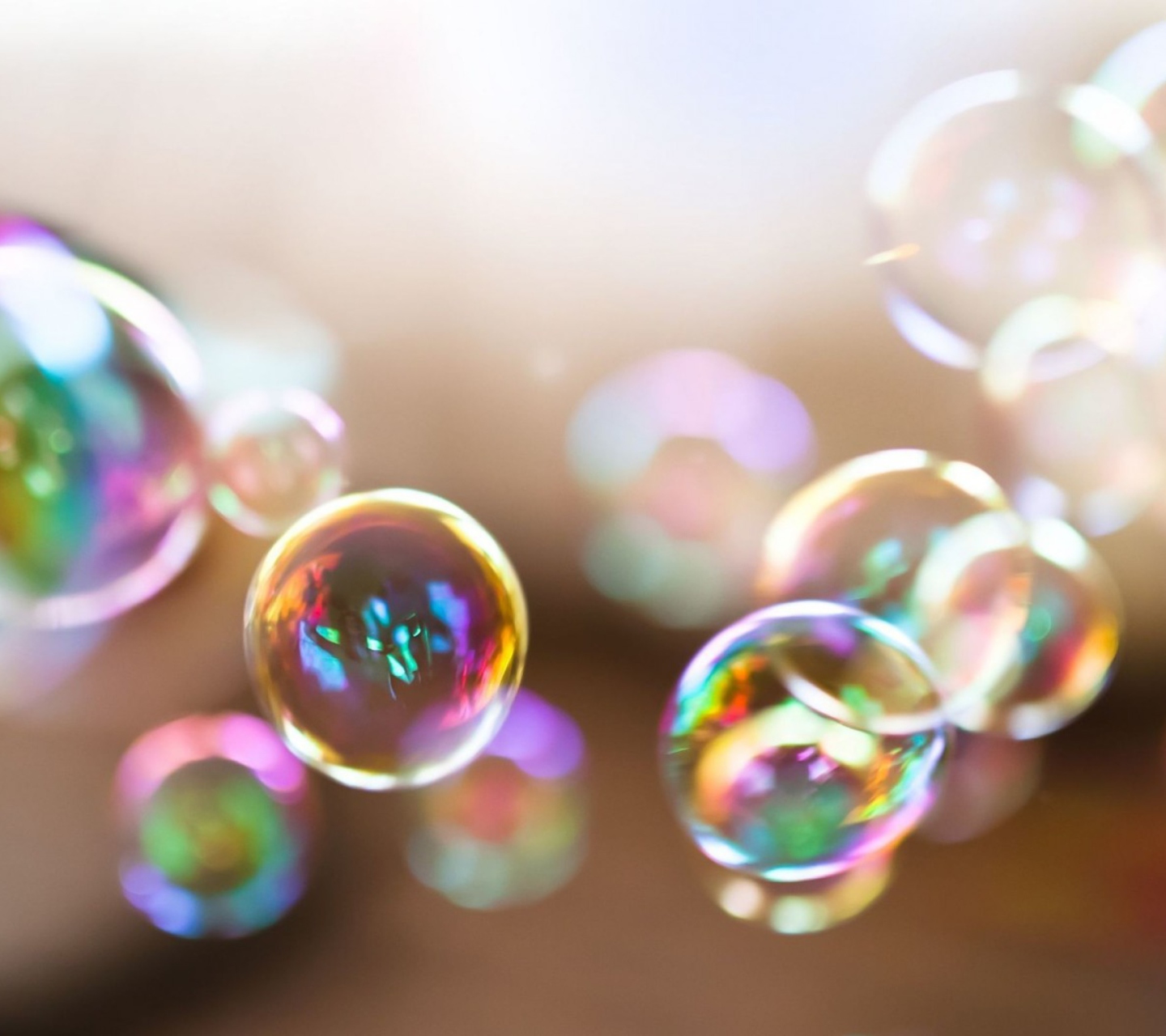Das Colorful Bubbles Wallpaper 1440x1280