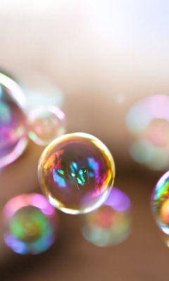 Обои Colorful Bubbles 240x400