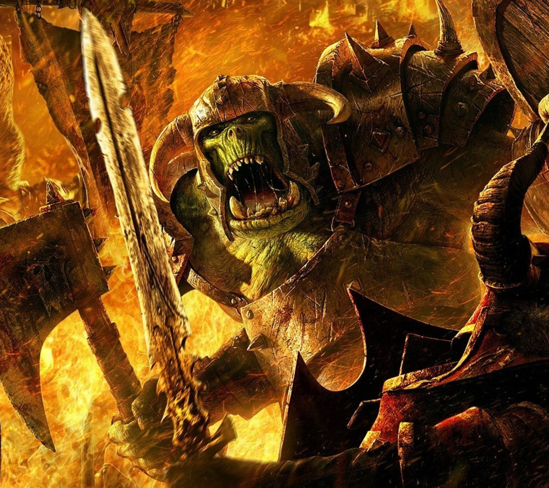 Das Orc Greenskin Wallpaper 1080x960