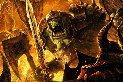 Orc Greenskin wallpaper 480x320