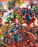 Обои DC Universe and Marvel Comics 128x160