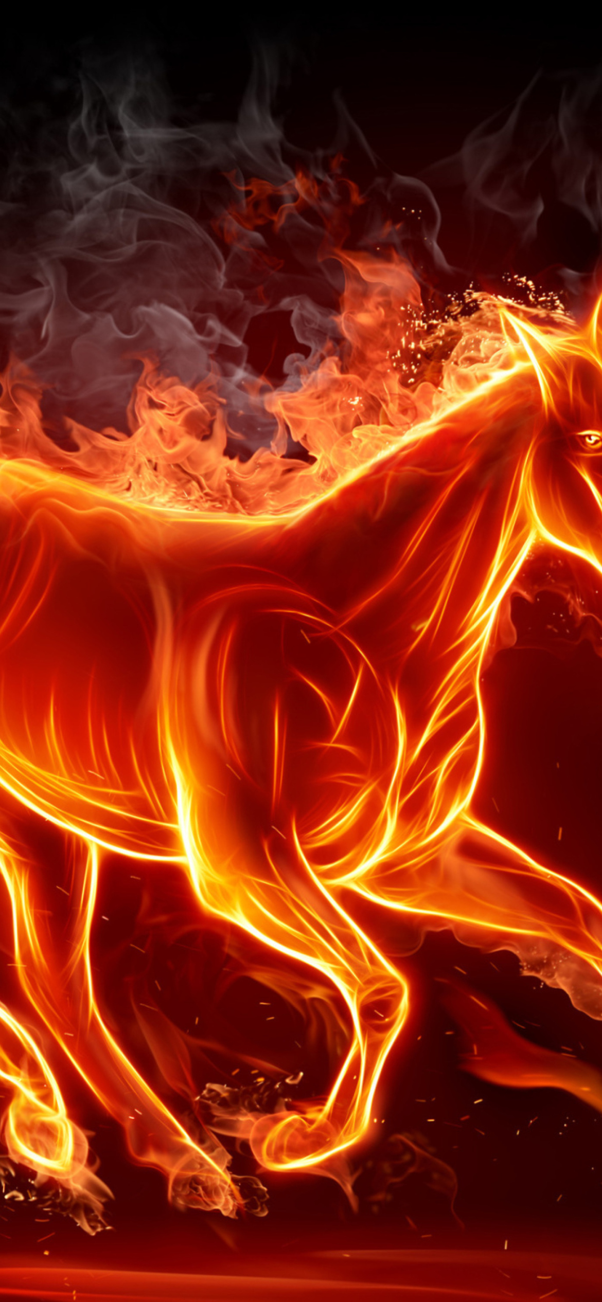 Fire Horse wallpaper 1170x2532