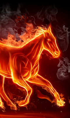 Fondo de pantalla Fire Horse 240x400